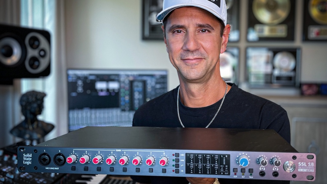 Sal Oliveri and his SSL 18 audio interface. 
