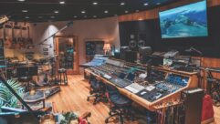 First-time sponsor Wolff Audio brought a console, MeMore cue stations and other technologies to the 7.1.4 mix room of David Kalmusky and Addiction Sound. Photo: Kevin Craig