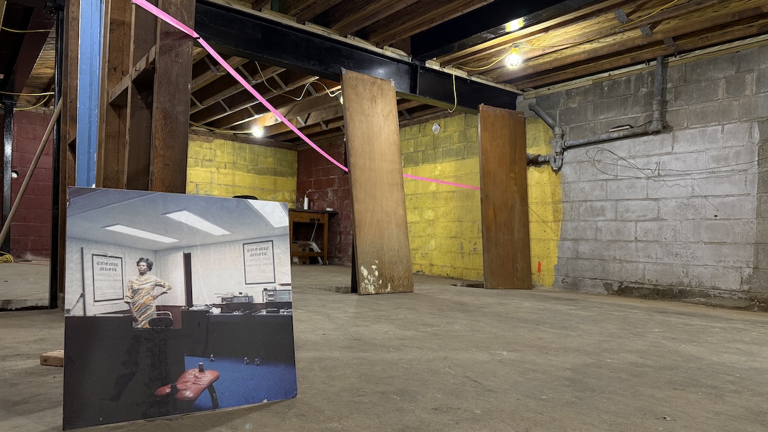 The gutted basement home studio will be restored as both a recording space and small "black box"-style performance space. Photo: Clive Young.