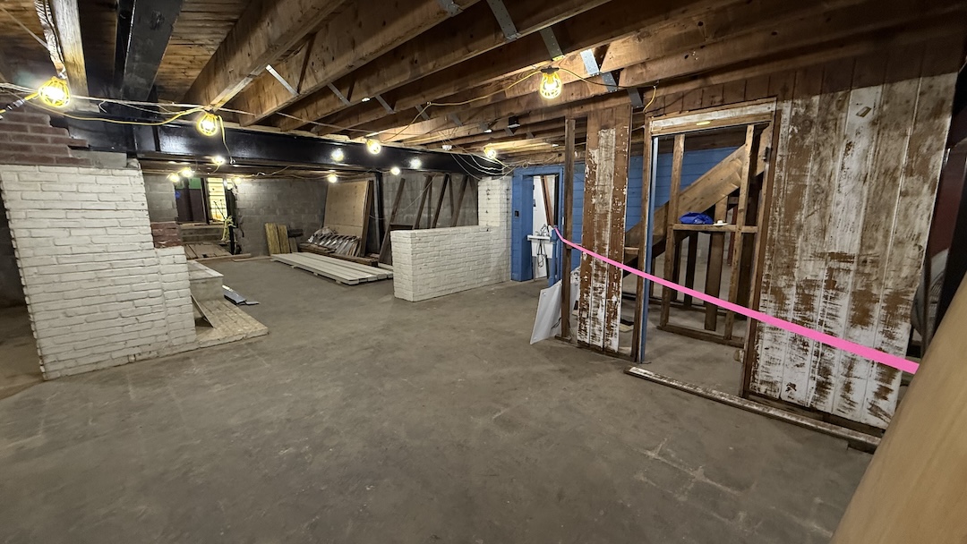 The basement will have to be dug out in order to create more headroom, following the recent installation of steel beams to reinforce the main floor above. Photo: Clive Young.