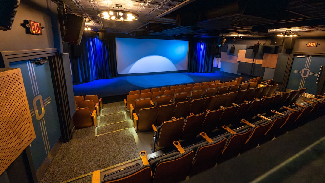 Upstate Films opened The Mark in late 2023, the premier room at the reconditioned Orpheum Theater in Saugerties, N.Y., the only Dolby Atmos theater in a 50-mile radius. Its name, The Mark, is in tribute to local philanthropist and friend of Upstate Films Mark Braunstein, founder of Markertek, who died in 2021. Photo: Courtesy of WSDG.