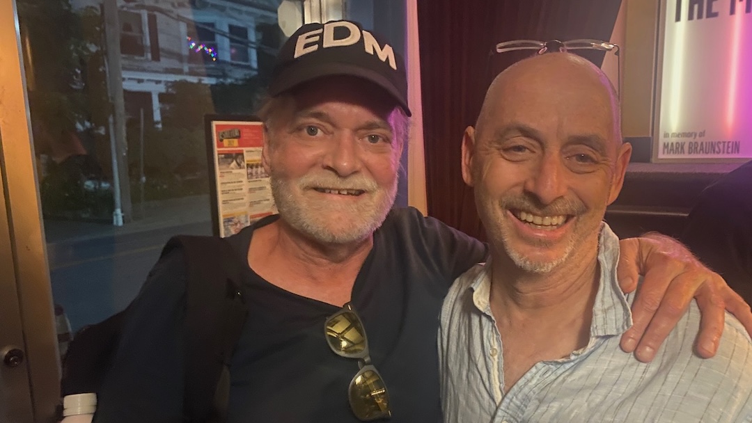 Mix co-editor Tom Kenny, left, with Upstate Films co-owner Jason Silverman. Photo: Tom Kenny.