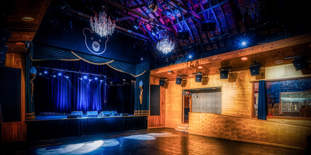 The world-famous and recently reconditioned Bearsville Theater, a former barn with a high, vaulted ceiling and sit-stand capacity of about 500. Photo: Courtesy of WSDG