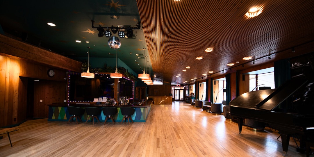 The spacious lounge area of the cosmetically renovated Bearsville Theater. Photo: Courtesy of WSDG