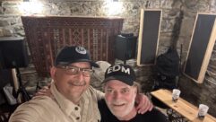Mix co-editor Tom Kenny (right) and Geoffrey Brackett in the latter's barrel-vaulted, brick-and-stone studio. Photo: Tom Kenny
