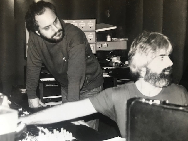 Engineer Tom Perry, standing to the left, with Michael McDonald working on a project in the same studio—Hollywood Sound, Studio B, with its custom, API-centric console—that hosted the Silk Degrees sessions just a few months earlier, in late 1975. Photo: Courtesy of Tom Perry.