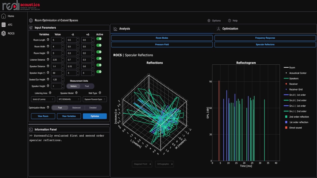 REDI Acoustics has launched its ROCS and ATC acoustics optimization tools as web apps on the company’s website.