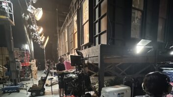 Engineer Scott Steiner behind the scenes on the set of The Runarounds.