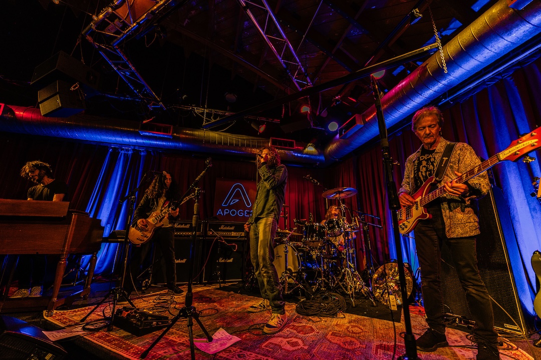 Bob Clearmountain playing bass with Chevy Metal. Photo: Mike Skillsky