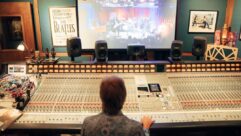 Bob Clearmountain mixing Chevy Metal live in 7.1.4 from his new control room, connected to the stage, in the building across the alley, via Dante. Photo: Luis Rodriguez