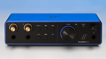 Focusrite Scarlett 2i2 Anniversary Edition.