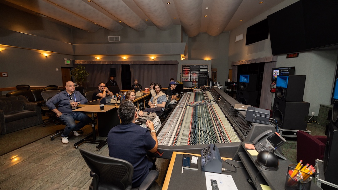 The event took over many spaces on the Sony lot, such as Stage 17, where Meyer Sound demoed its cinema audio systems.