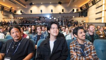 Attendees ready for the Sound Reel Showcase.