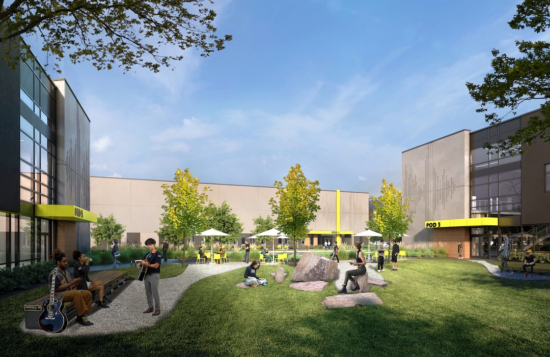 An artist rendering of the campus. Photo: Rock Nashville / Merus.