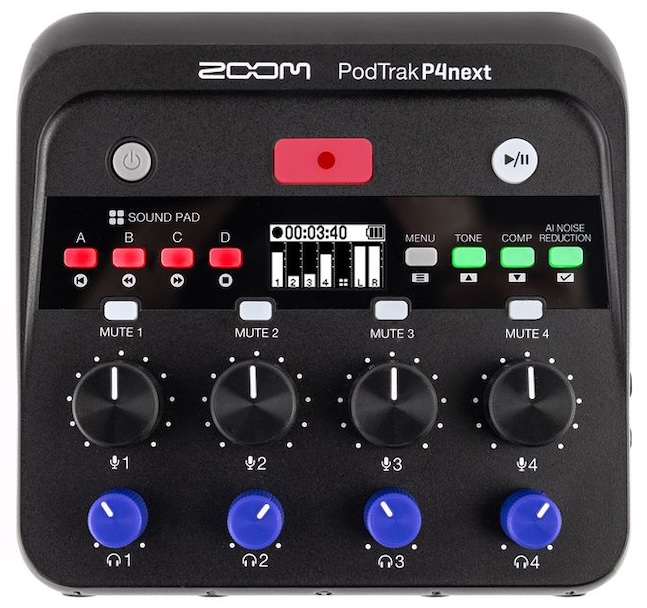 Zoom PodTrak P4next Multitrack Recorder
