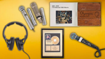 Some of the pro-audio related items set to hit the auction block at 'Played, Worn & Torn.' Photos courtesy of Julian's Auctions.
