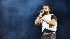 Drake’s vocals were captured with a Sound Devices Astral HH wireless handheld mic, topped with a Sennheiser 9235 capsule. Photo: Simone Joyner/Getty Images.