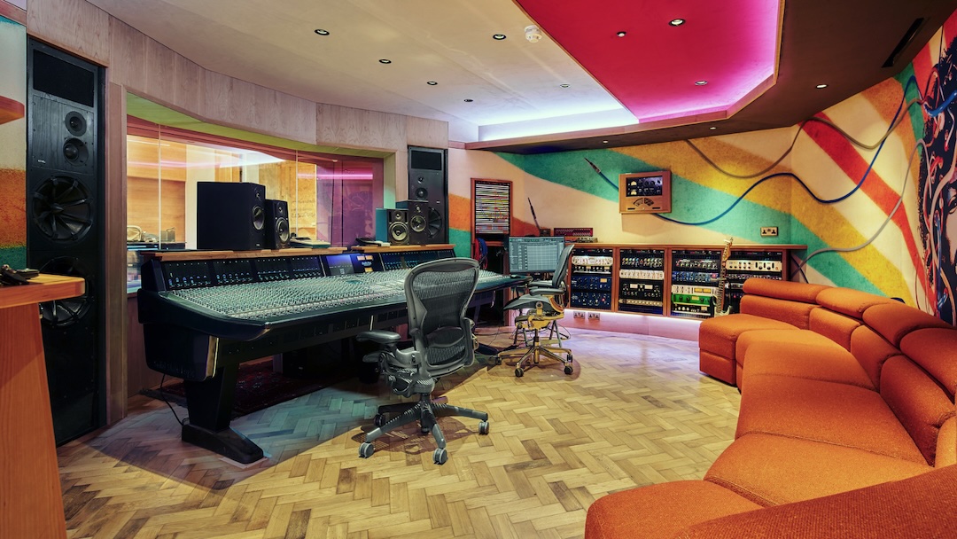 Winchester Audio Barn's control room.