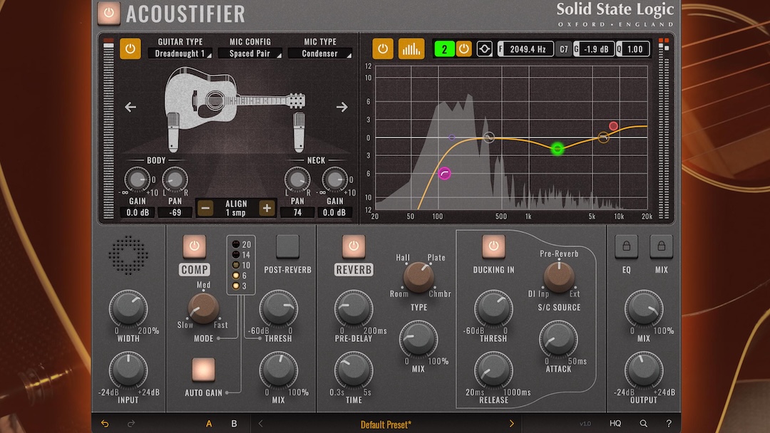 Acoustifier, Solid State Logic’s latest plug-in, aims to get that ‘unplugged’ sound.