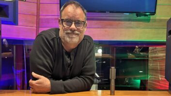 Grammy Award-winning producer and engineer Steve Genewick with his Royer R-121 microphone.