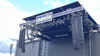 Part of the giant, stadium-filling L-Acoustics P.A. that Britannia Row fielded for the Oasis Live 25 world tour. Photo: Britannia Row.