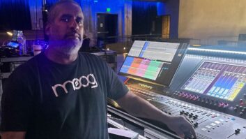 Randy Hawkins, head audio engineer/A1 at the Palace, with the new DiGiCo Quantum225 console at FOH.