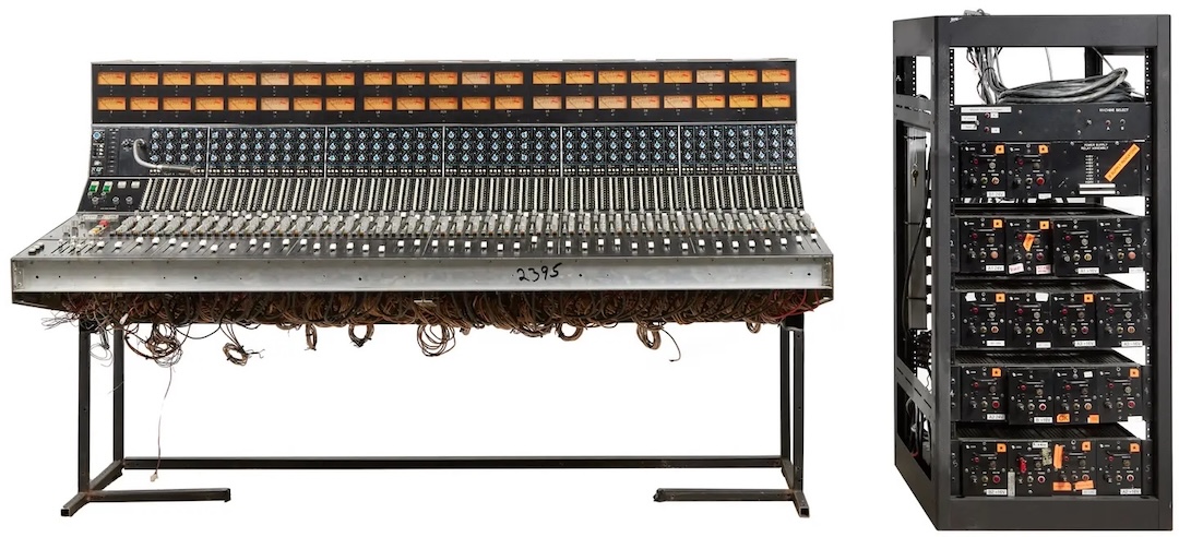 Walsh is selling his API console—complete with power supply, patch bay and spare parts—which previously was used in a Record Plant and Design FX mobile recording truck. Photo: Julian's Auctions.