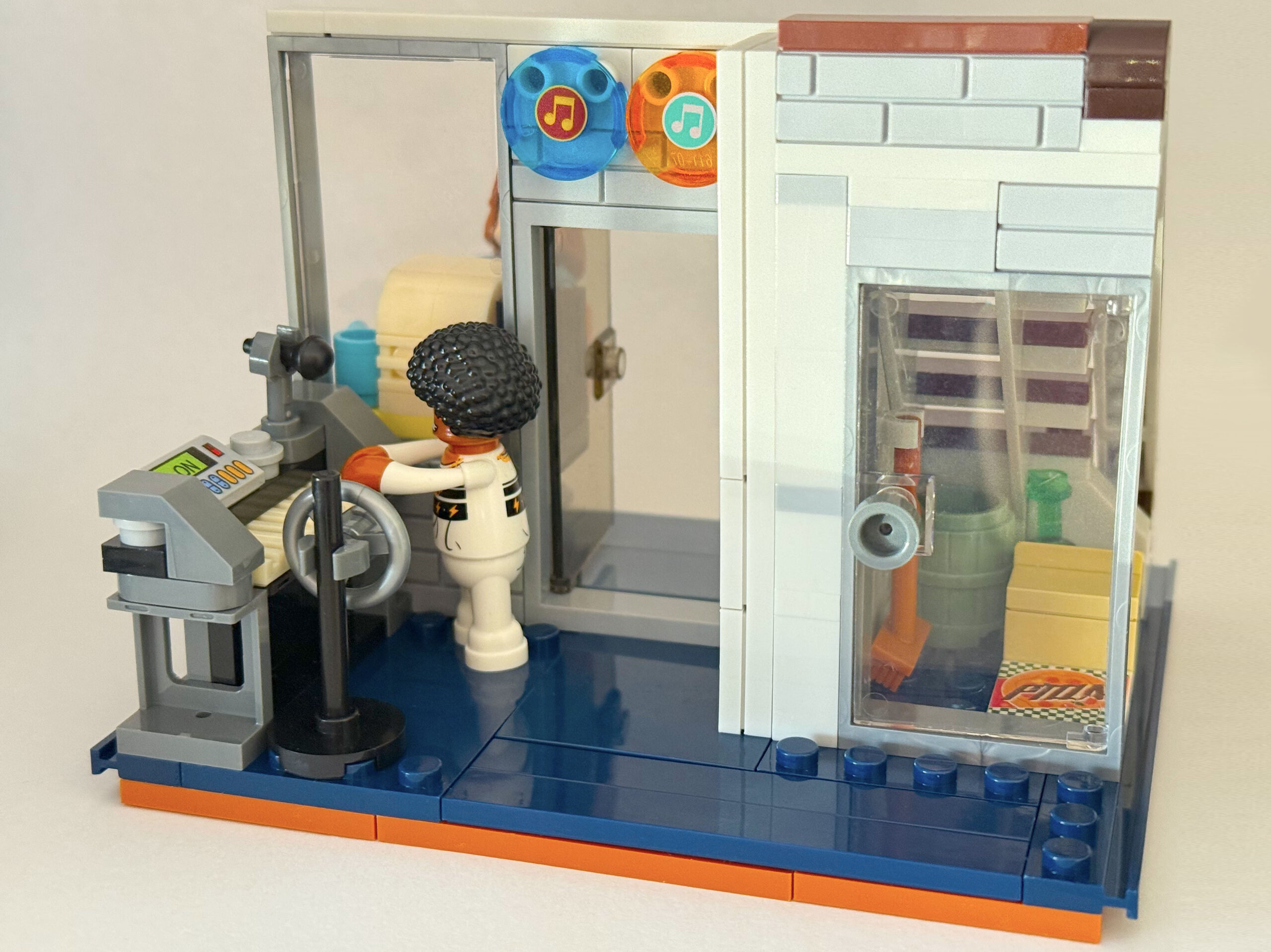 The live room features a nice beat-making workstation, and a janitor's closet with old pizza boxes. Photo: Future.