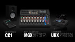 Yamaha's MGX Series digital mixing consoles, URX Series audio interfaces and the CC1 USB controller.
