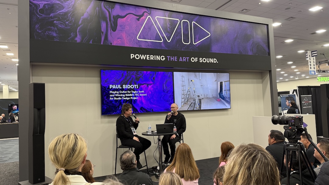 Paul Sidoti stopped by the Avid booth to discuss playing guitar for Toylor Swift and winning the TEC Award for Studio Design.