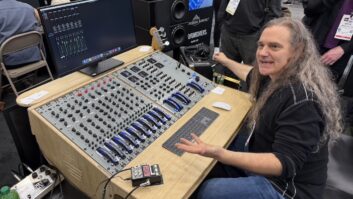 Chandler Limited founder Wade Goeke explained the new REDD Mixing System throughout NAMM. It’s the first EMI recording console released in more than 50 years, bringing the legendary sound of REDD, TG and RS desks together in a modular, modern system.