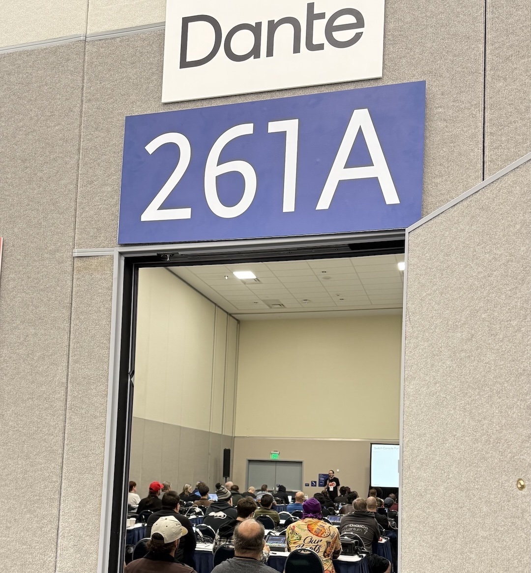 On-site Dante training classes were packed throughout the week.