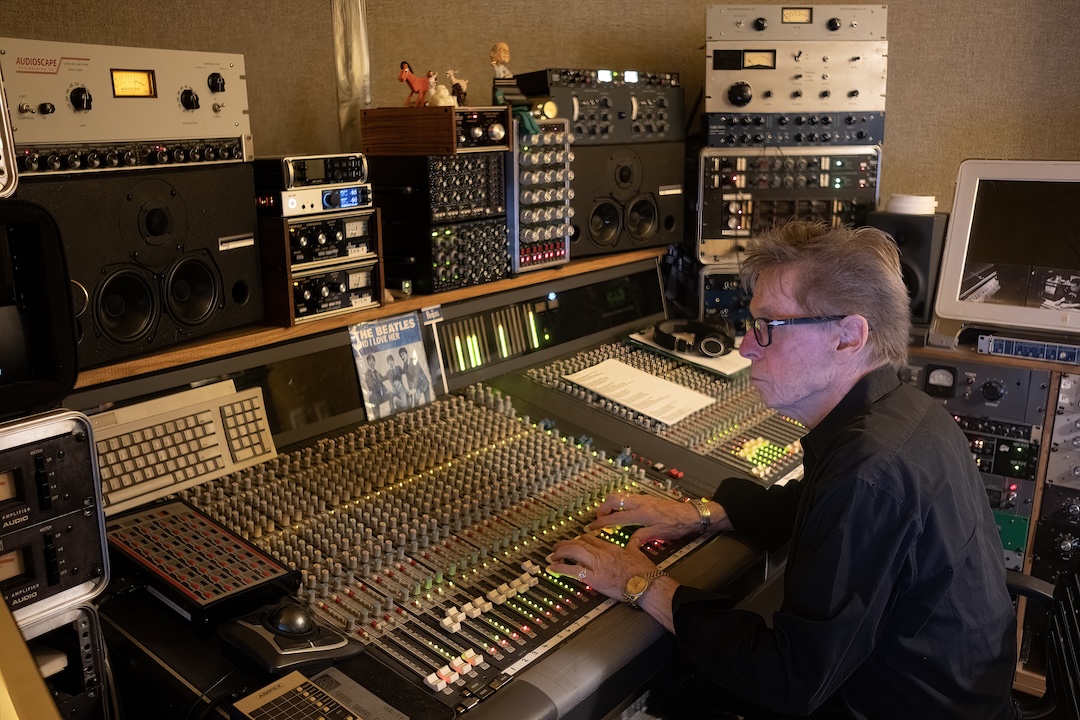 Engineer Ray Kennedy at his trusty 1962 Telefunken tube console at his Nashville studio, Room & Board, recording World’s Gone Wrong. Photo: Courtesy of Ray Kennedy.
