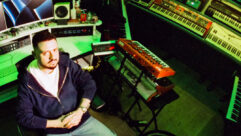 A bird’s-eye view of Chahayed’s synth-centric studio setup. Photo: Pooneh Ghana.