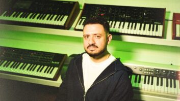 Chahayed’s typical production process is built around multiple keyboards and synthesizers, all of them ready to record at any time. Photo: Pooneh Ghana.