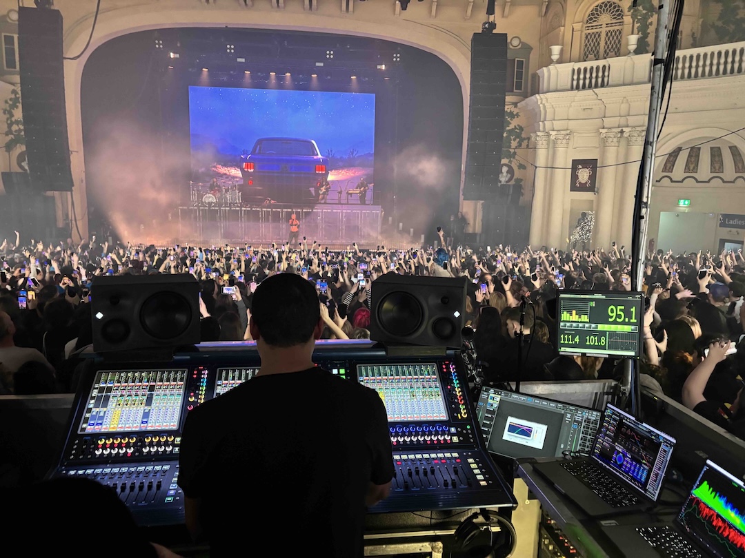 James Butera at his DiGiCo Quantum 338 desk on Halsey's recent 'Back to Badlands' tour.