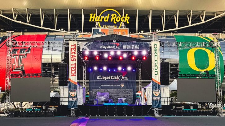 Interface Sound and Production fielded a DAS Audio ARA Series MARA P.A. for the Capital One Music Stage at the Orange Bowl this year.