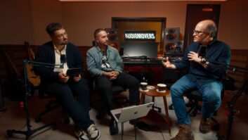 Unsung interviewers Jocelin Francis and Matt Soczywko (left, middle) sit down with Rafa Sardina (right) during the recording of the podcast’s season 2 premiere.