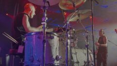 The author behind the drums; Gary Hoey, right. PHOTO: Courtesy of Drew Gantert