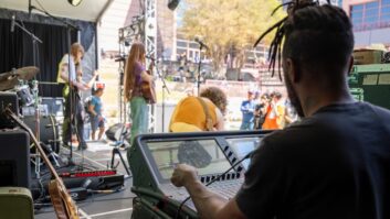 Getting down at the Downright Hotel, an Allen & Heath Avantis console handled monitors at the SXSW Radio Day Stage.