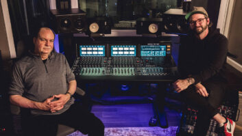 Cap: L-R: Mark Hutchinson, owner, engineer and producer at Arch Audio, and Kessler Cuffman of Dynamo Studios.