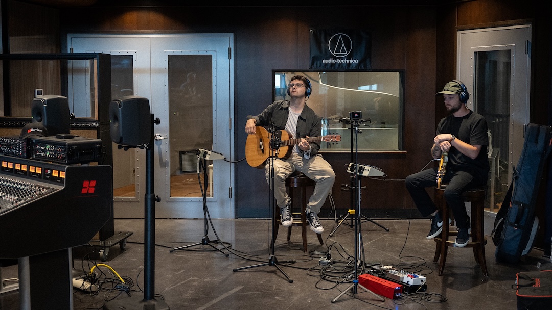 Nashville artist Claire Ernst tracked live, through three consoles simultaneously, as part of the SSL-Genelec-Audio-Technica program in Backstage Studio. Photo: Future/Kevin Craig