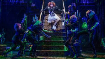 Sound designer Brian Ronan used Meyer Sound products on Richard O’Brien’s The Rocky Horror Show. Photo: Joan Marcus.