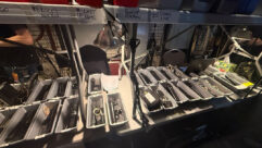 A veritable RF wireless gear buffet , backstage at the Tony Awards.