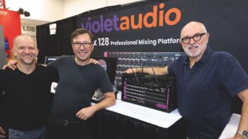 Shown left to right: Violet Audio’s Rafael Susin, technical director; Danny Olesh, founder; and Phil Wagner, US president/CEO.