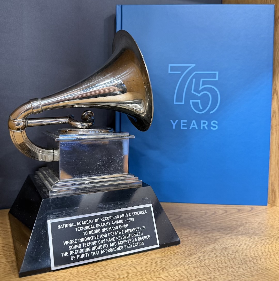 Neumann brought along its Grammy Award...because it can. Photo: Future.