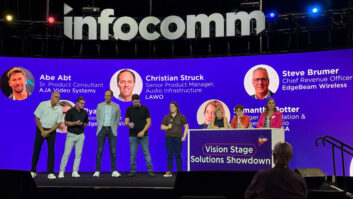 The first-ever Vision Stage Showdown closed out Wednesday’s offerings on InfoComm's Central Hall Vision Stage.