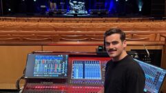 FOH engineer Ted Woolsey at the tour’s DiGiCo Quantum225 FOH desk