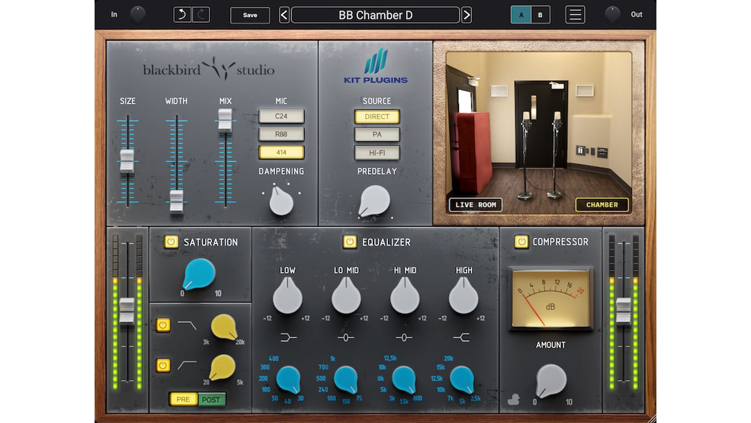 BB Chamber D Microphone Selection: 414 (bright and detailed)