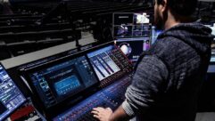 One of Good Shepherd’s audio engineers at the church’s DiGiCo Quantum225 front-of-house console.